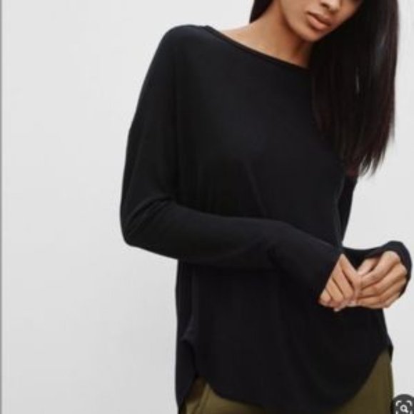 Wilfred "La Riviere" Long Line Split Back Curved Hem Tee- Sz. Sm - Picture 9 of 9